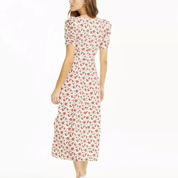 NWT Floral Sweetheart Neck Mid-calf Slip Dress Size 8 - Picture 2 of 8